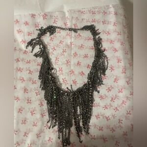 Vintage- Silver Fringe Necklace